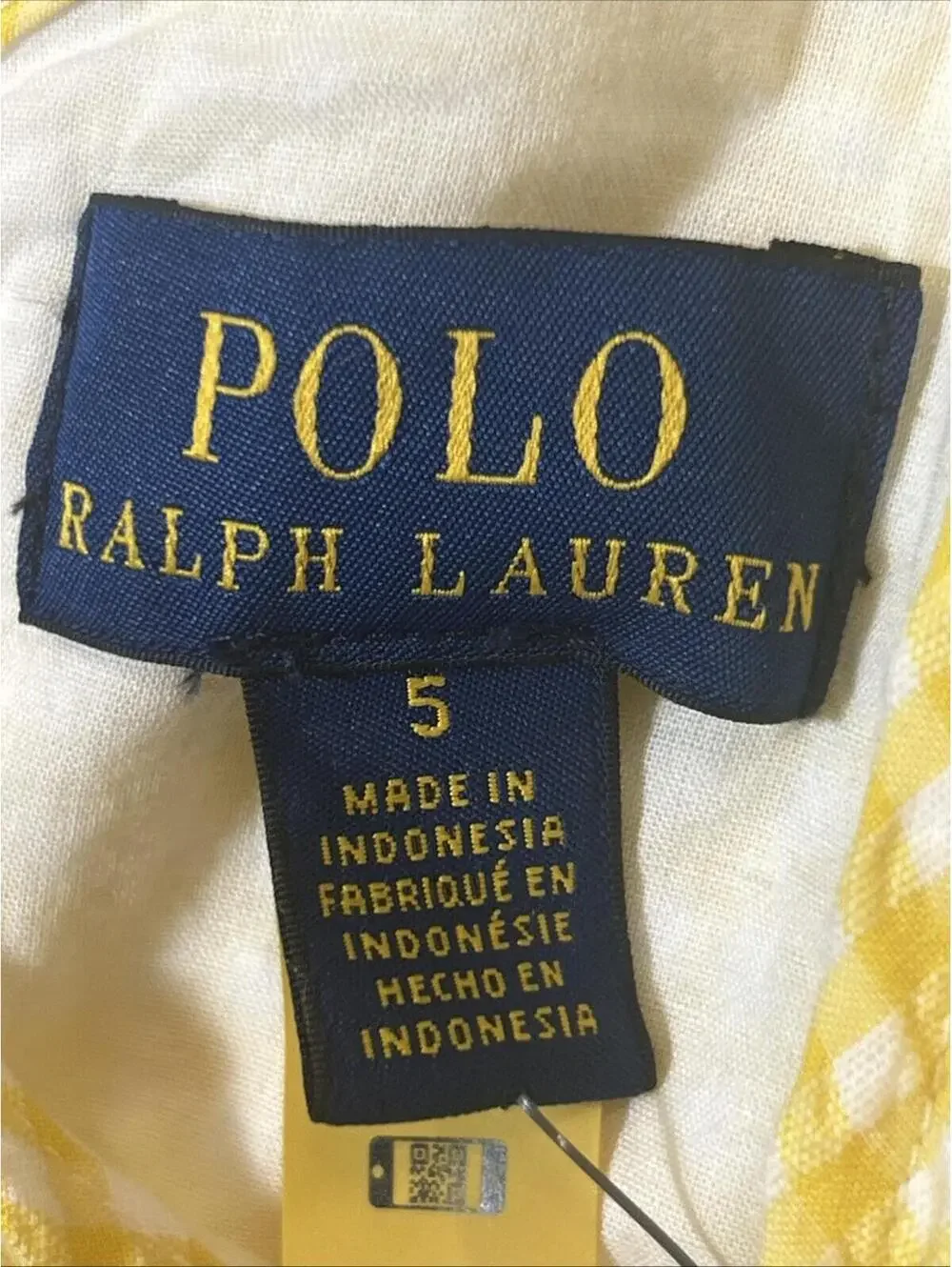 $75 Polo Ralph Lauren Kids Gingham Cotton Seersucker Dress Yellow 5